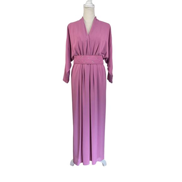 Handmade Vintage 70s/ 80s Maxi Dress Pink - Picture 1 of 9